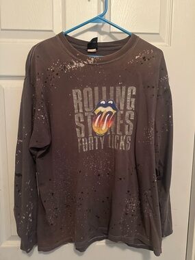 Rolling Stones Men’s Long Sleeve Graphic Tee - Brown